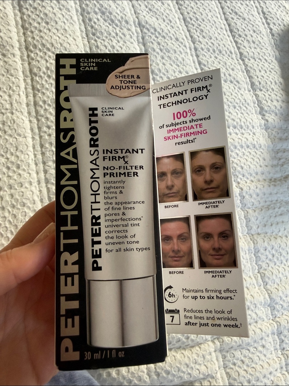 Peter Thomas Roth Instant Firmx No-Filter Primer - Black & Cream Packaging